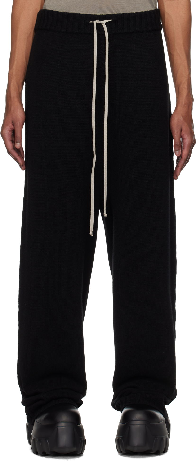 Joggingbukser Rick Owens Rick Owens Hollywood Track Lounge Pants Sort | RU01E5668 KLWS