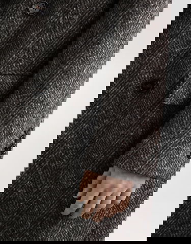 Frakker Dolce & Gabbana Dolce & Gabbana Double-breasted Herringbone Coat Grå | G038ZTFC2FDS8030, 3