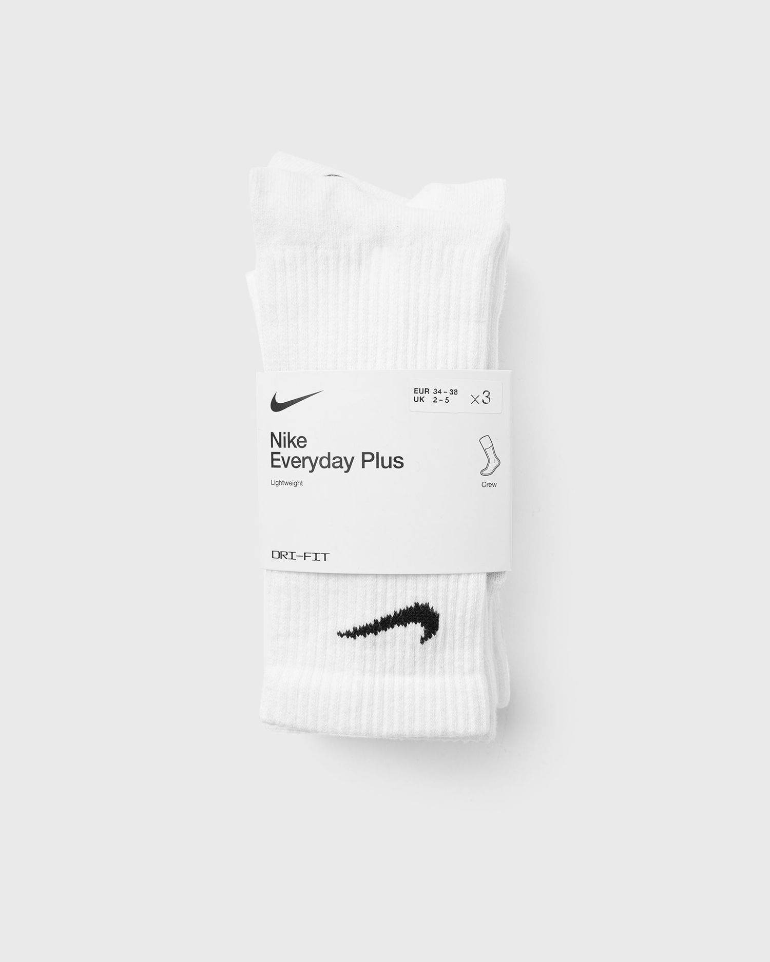 Sokker Nike Everyday Plus Lightweight Crew Socks - 3 Pairs Hvid | SX6891-100, 0