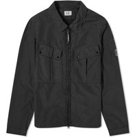 Jakke C.P. Company Flatt Nylon Zip Overshirt Sort | 15CMOS071A-005991G-999, 1