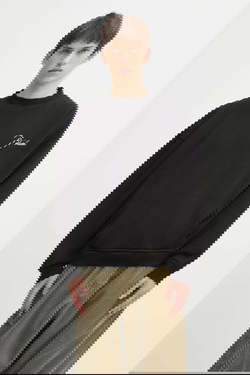 Sweatshirt Rhude Classique Crewneck Script Logo Sweatshirt Sort | RHFW25ST06012, 0