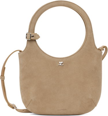 Håndtaske Courrèges Courrèges Holy Suede Shoulder Bag Beige | 125GSA102CR0024, 0