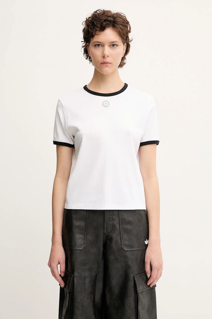 T-shirt Sporty & Rich Sporty & Rich Srhwc Ringer T-Shirt Hvid | TO081622305WH01