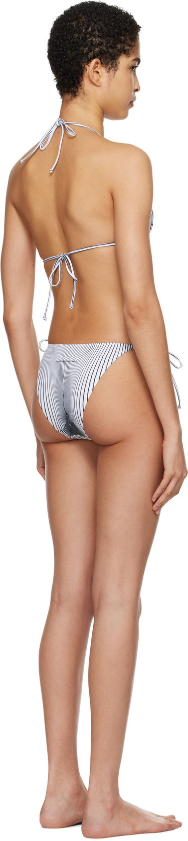 Badetøj Jean Paul Gaultier Gaultier 'The Pinstripe Body Morphing' Bikini Bottoms Hvid | 25/33-F-BS021-J571-0100, 2