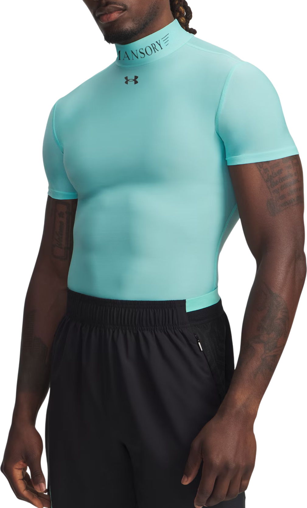 T-shirt Under Armour Compression Mock Short Sleeve Mansory HeatGear® Turkis | 6009091-425, 0