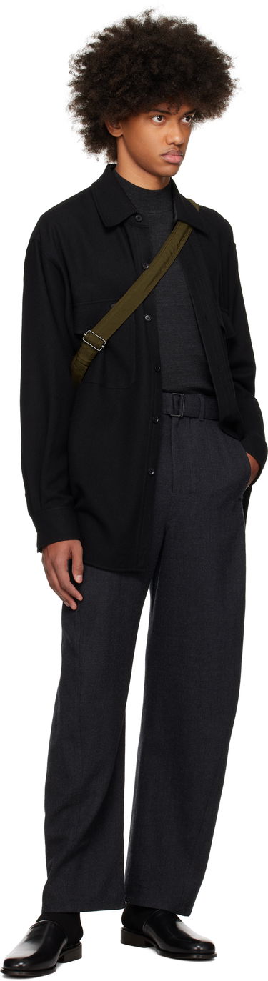 Skjorte LEMAIRE Lemaire Two Pockets Overshirt Sort | OV1001 LF608, 3