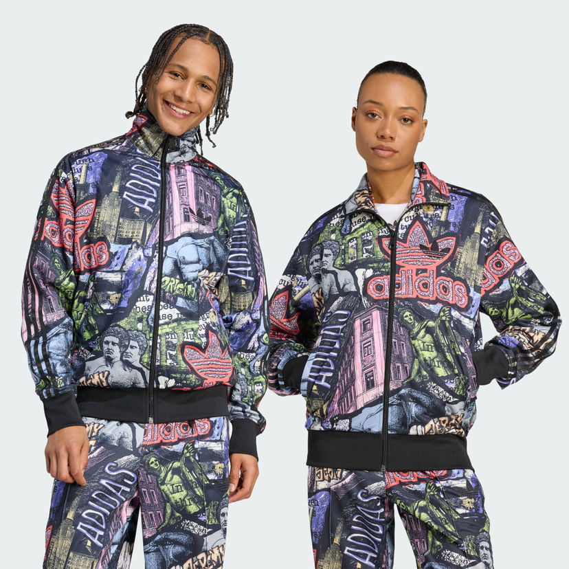 Træningsdragt adidas Performance Jeremy Scott Pride AOP Track Jacket Sort | JY2023