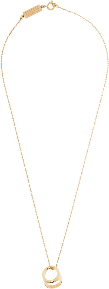 Halskæde Maison Margiela MM6 Maison Margiela Gold Signet Ring Pendant Necklace Gul | SM6UU0084 P7355, 0