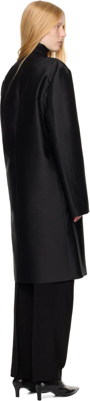 Frakker TOTEME TOTEME Collarless Coat Sort | 253-WRO0213-FB0429, 2