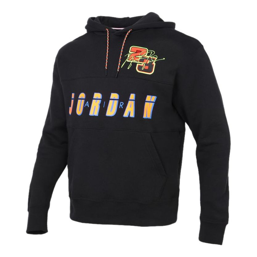 Sweatshirt Jordan Jordan Logo Print Basketball Hoodie Sort | CV2744-010, 0