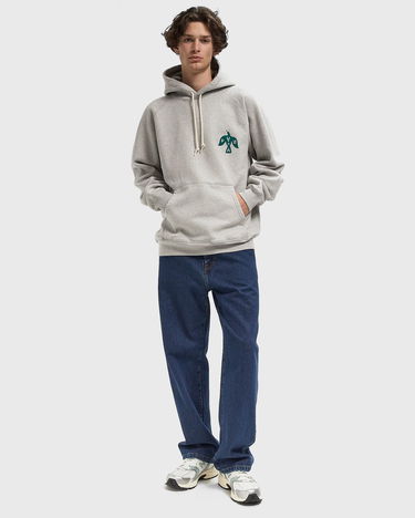 Sweatshirt By Parra CROW LOGO Raglan Sleeve Hooded Sweatshirt Grå | 54325, 2