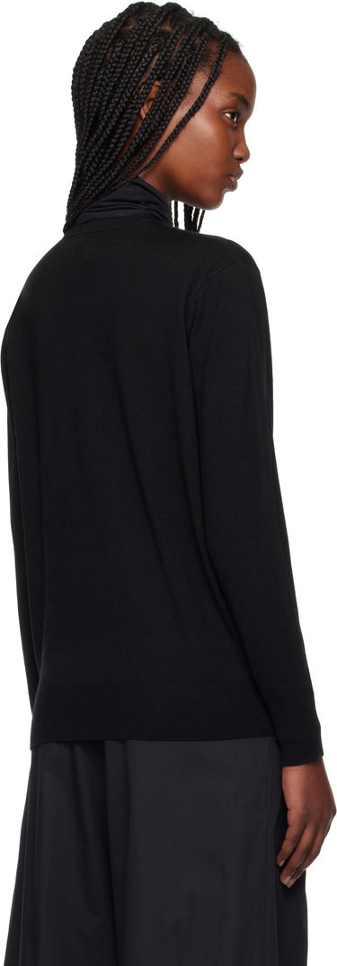 Sweater Dries Van Noten Dries Van Noten Merino Wool V-Neck Sweater Sort | 251-011202-1700, 2