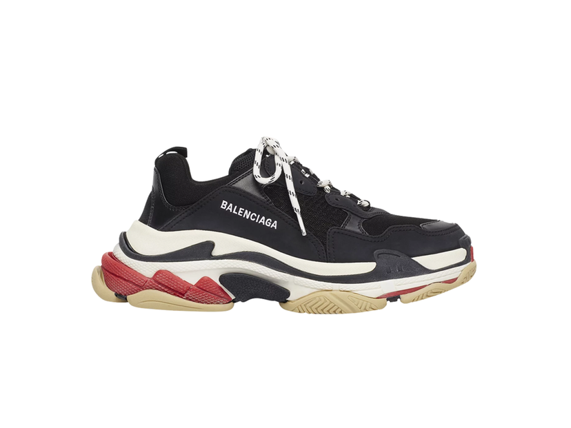 Sneakers og sko Balenciaga Triple S Black White Red Sort | 533882W09O11000