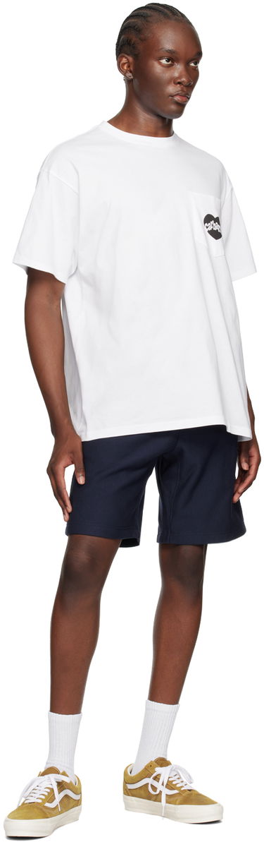 Shorts Carhartt WIP Script Sweat Shorts Mørkeblå | I031685, 3