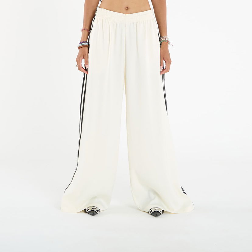 Bukser adidas Originals Adicolor Satin Wide Leg Track Pants Hvid | KD2542
