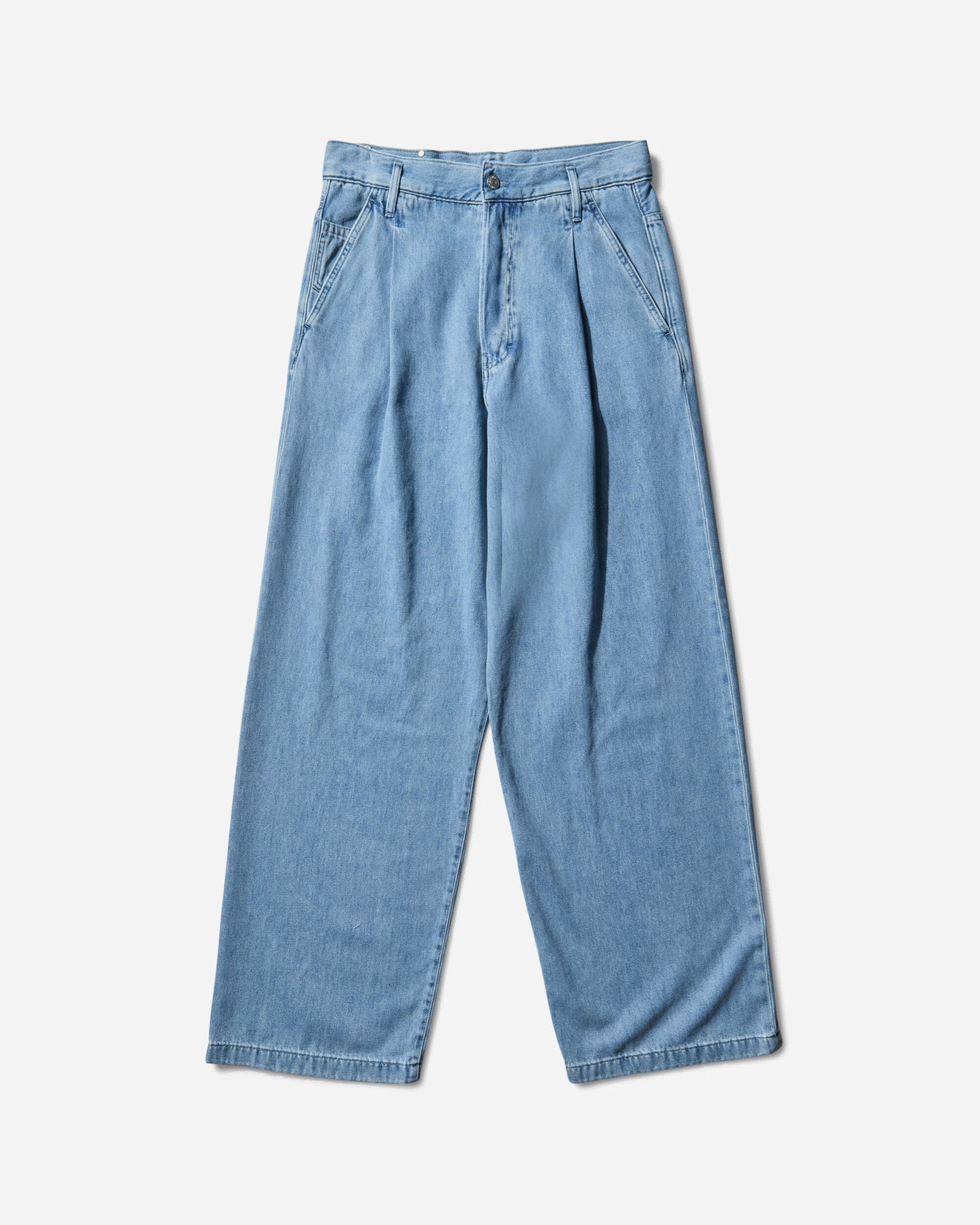 Jeans Dries Van Noten Pleated Wide-leg Jeans Blå | 252-020923-2381 514, 1