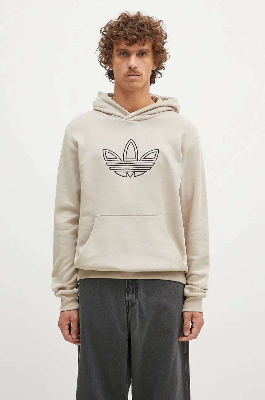 Sweatshirt adidas Originals Hoodie With Print Beige | JJ1505, 0