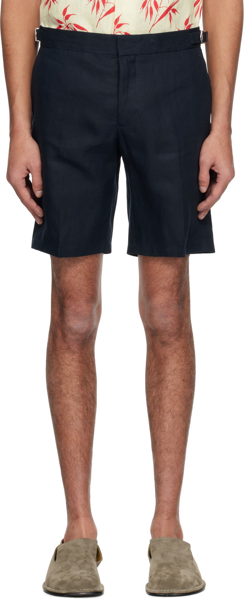 Shorts Orlebar Brown Orlebar Brown Norwich Italian Linen Shorts Mørkeblå | 280080