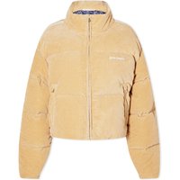 Puffer jakke Palm Angels Corduroy Cropped Down Jacket Beige | PWED018F23FAB0026101, 1