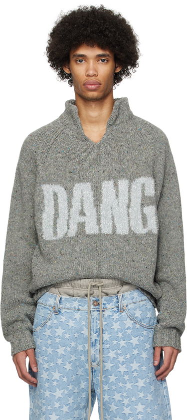 Sweater ERL ERL 'Dangerous' Knit Sweater Grå | ERL08N359, 0