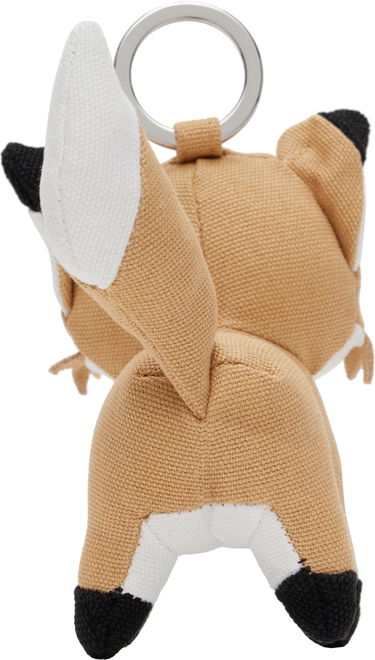 Nøgleringe MAISON KITSUNÉ Maison Kitsuné Fox Bag Charm Keychain Beige | OW06906WW0107, 1