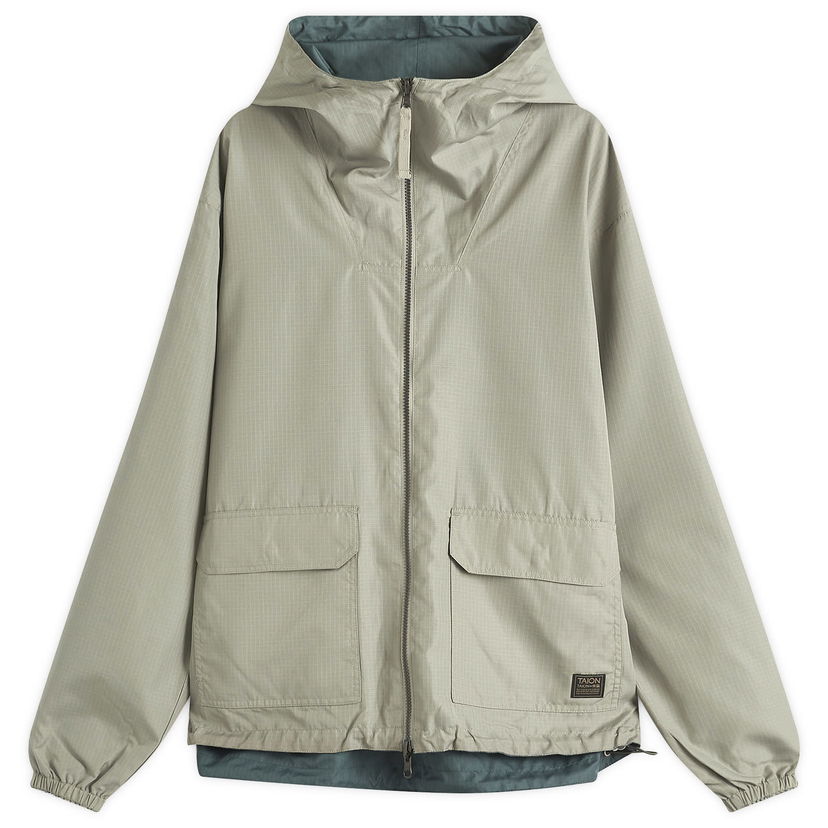Vindjakke TAION Reversible Parka Jacket with Zip Closure Beige | TAION-R106WZNDML-1-DSG