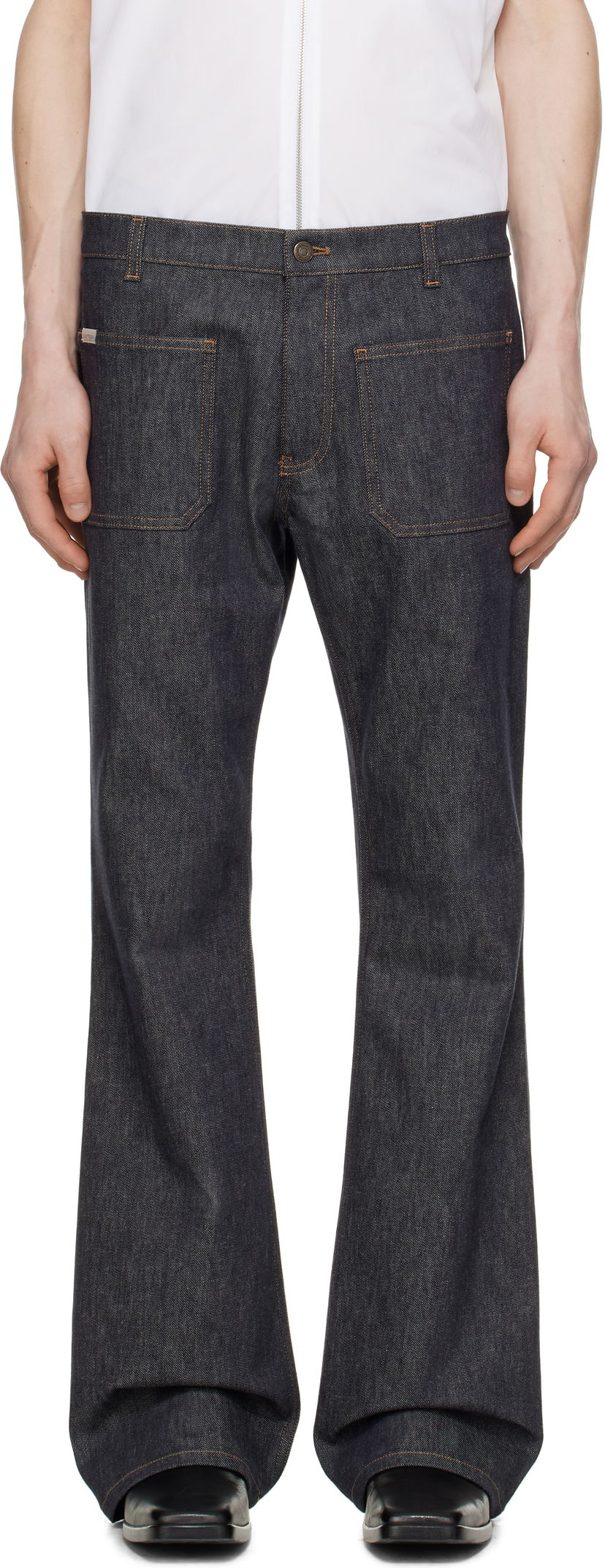 Jeans Courrèges Courrèges Bootcut Jeans Blå | 125DPA208DE0035