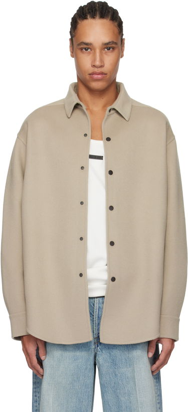 Skjorte Fear of God Fear of God Wool Cashmere Overshirt Beige | FGE230-330DWC, 0