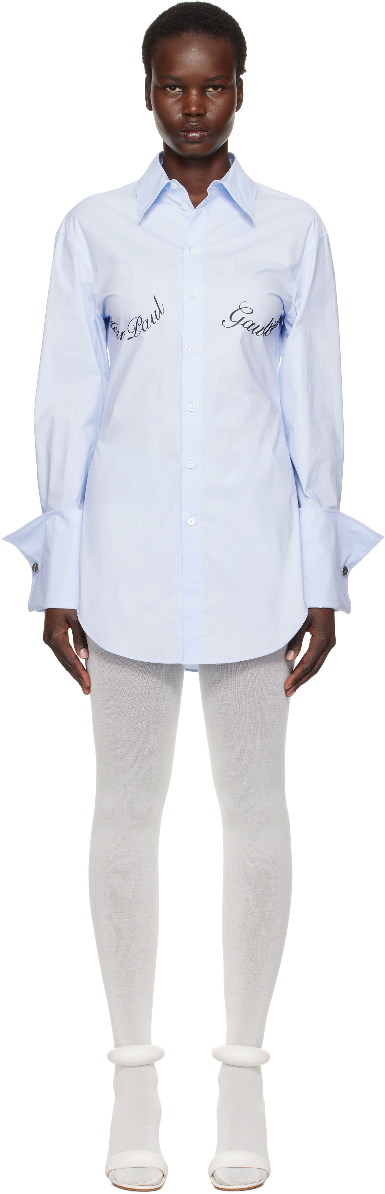 Skjorte Jean Paul Gaultier Jean Paul Gaultier Print Shirt Blå | 25/33-F-CH088I-C071-52, 0