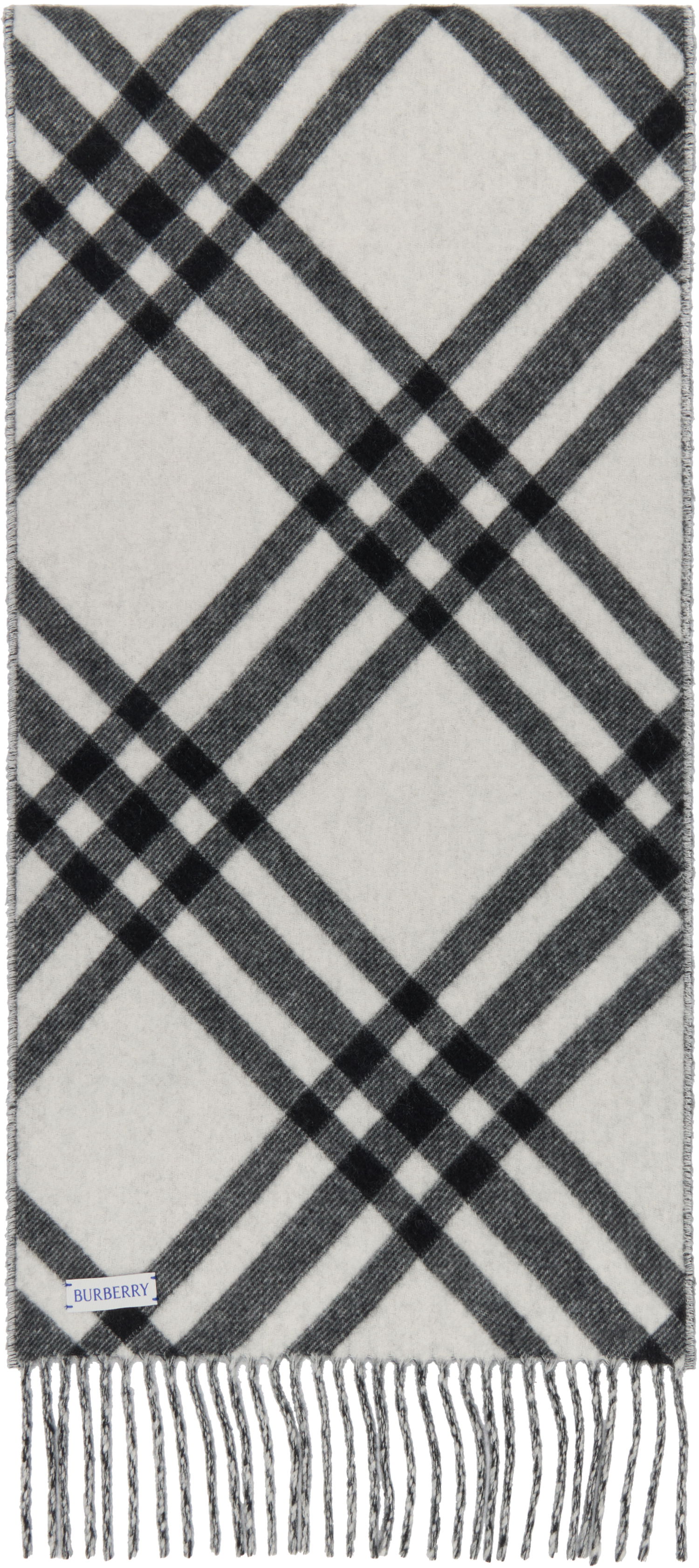 Tørklæde Burberry Cashmere Check Scarf Sort | 8099650, 1