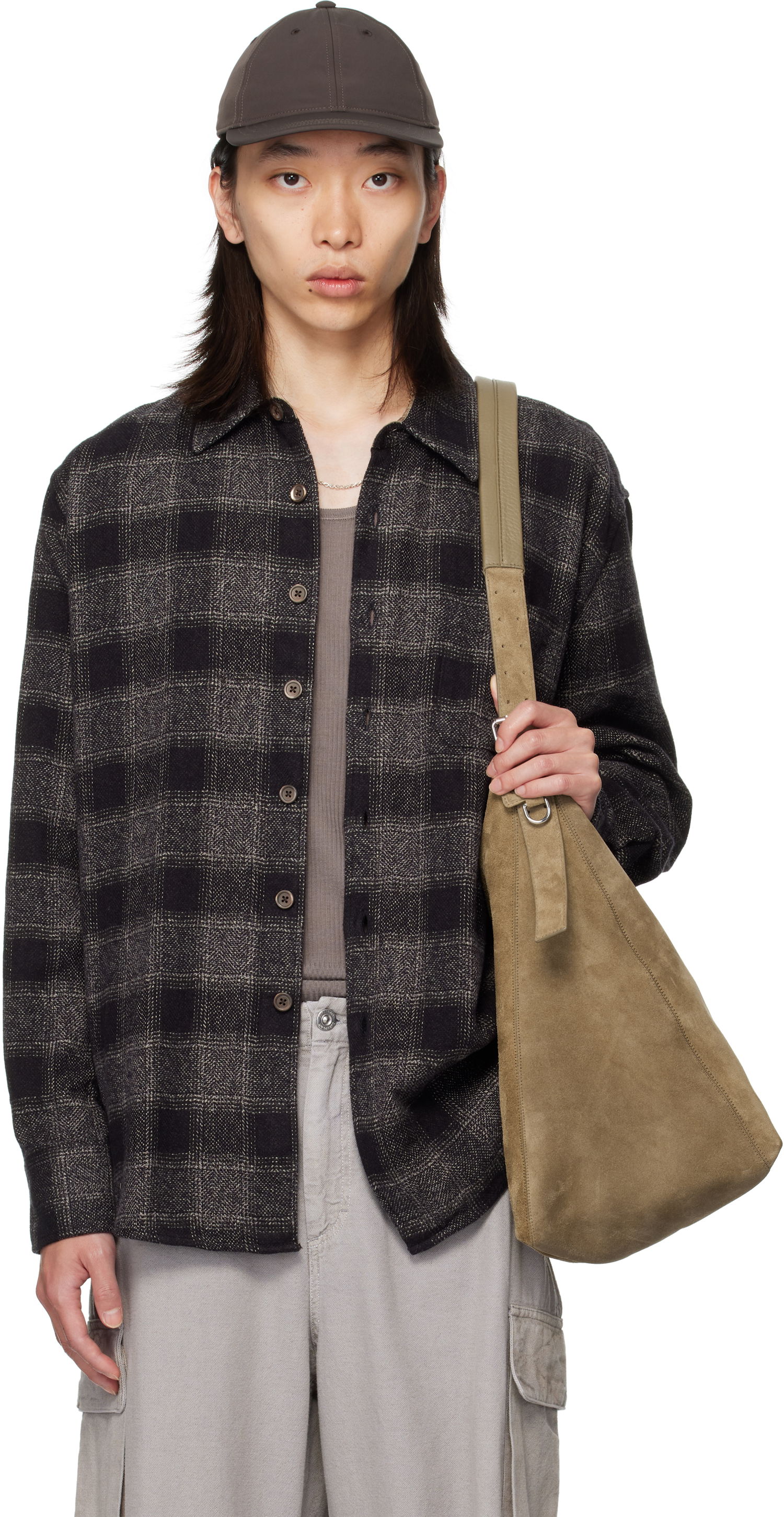 Skjorte OUR LEGACY OUR LEGACY Checked Button-Down Shirt Grå | M4252AO, 0