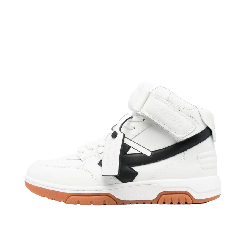Sneakers og sko Off-White Out Of Office Mid Top "White Black Gum" Hvid | OMIA259F23-LEA003-0110