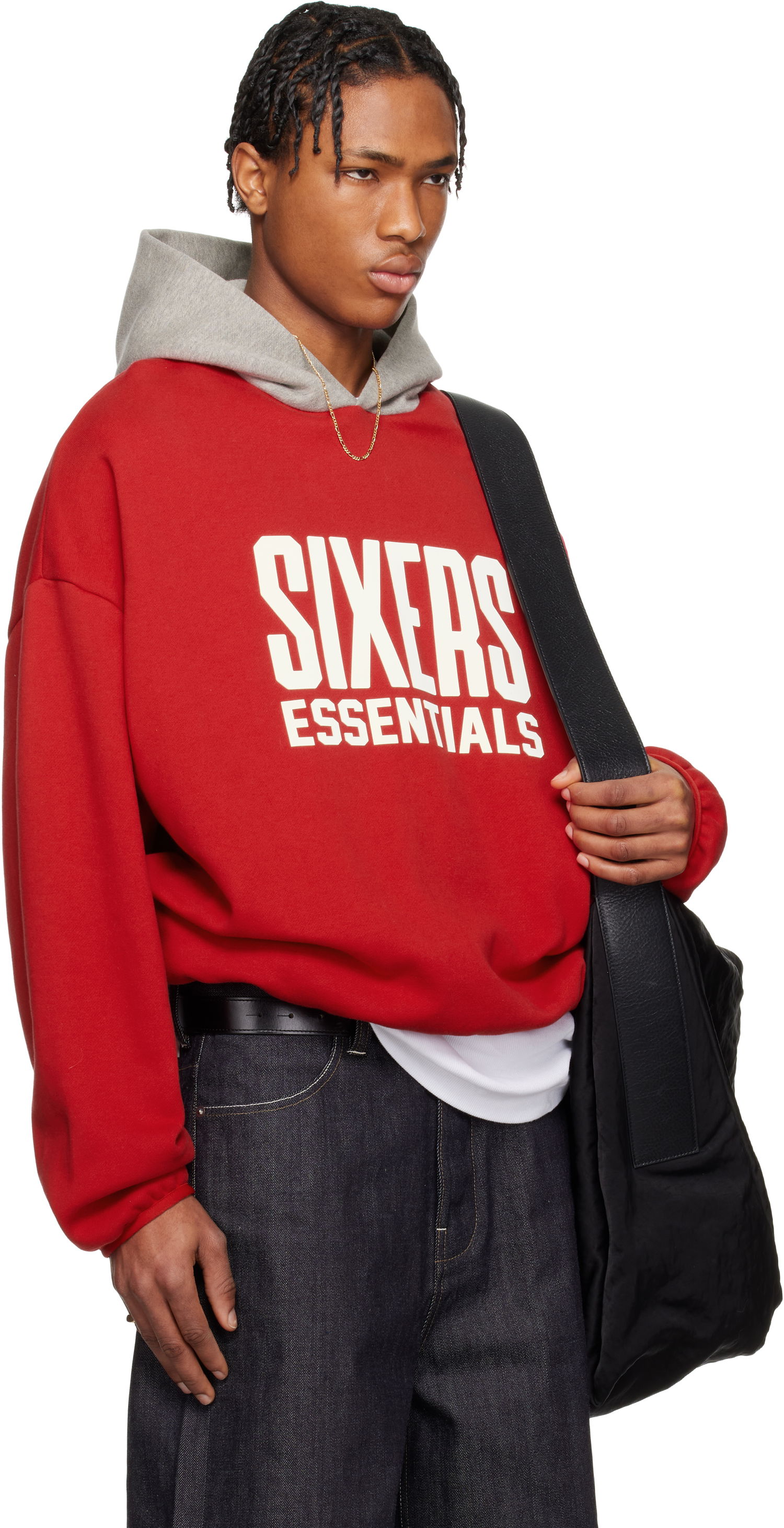 Sweatshirt Fear of God Fear of God ESSENTIALS NBA Sixers Pull Over Hoodie Rød | 192AL246600F, 1