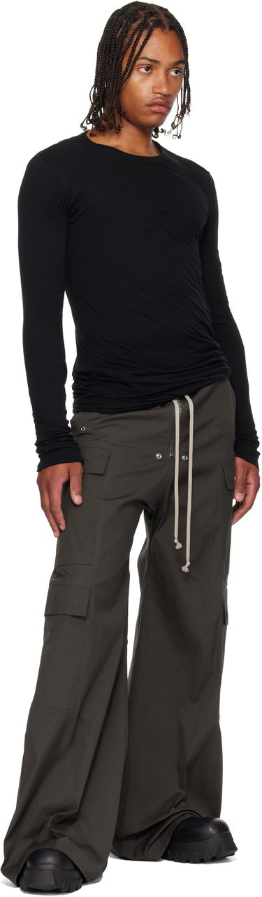 T-shirt Rick Owens Rick Owens Concordians Double Long Sleeve T-Shirt Sort | RU02E1257 UCDB, 3