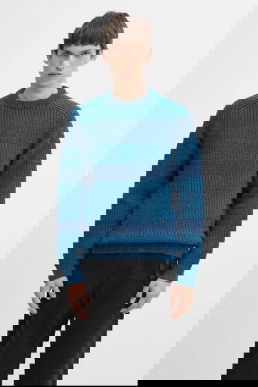 Sweater Barbour Barbour x Paul Smith Saddle Striped Wool Crewneck Sweater Flerfarvet | MKN1696BU91, 0