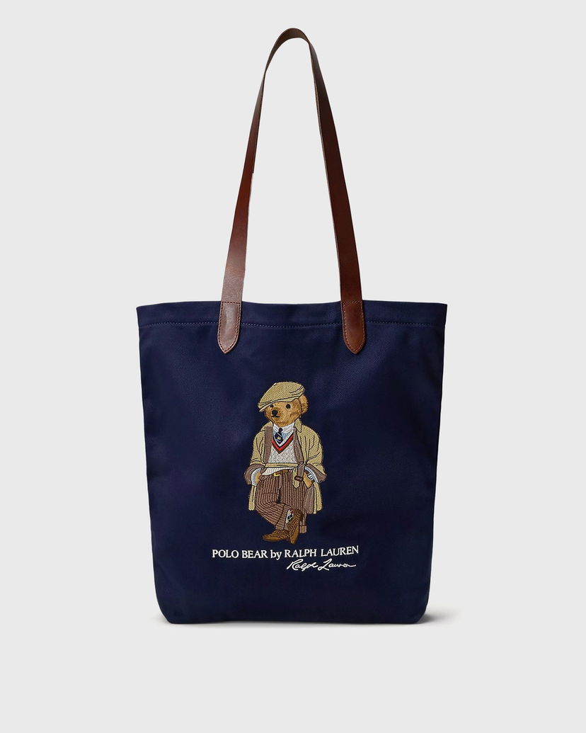Mulepose Polo by Ralph Lauren Polo Bear Canvas Tote Bag by Ralph Lauren Mørkeblå | 405974589001