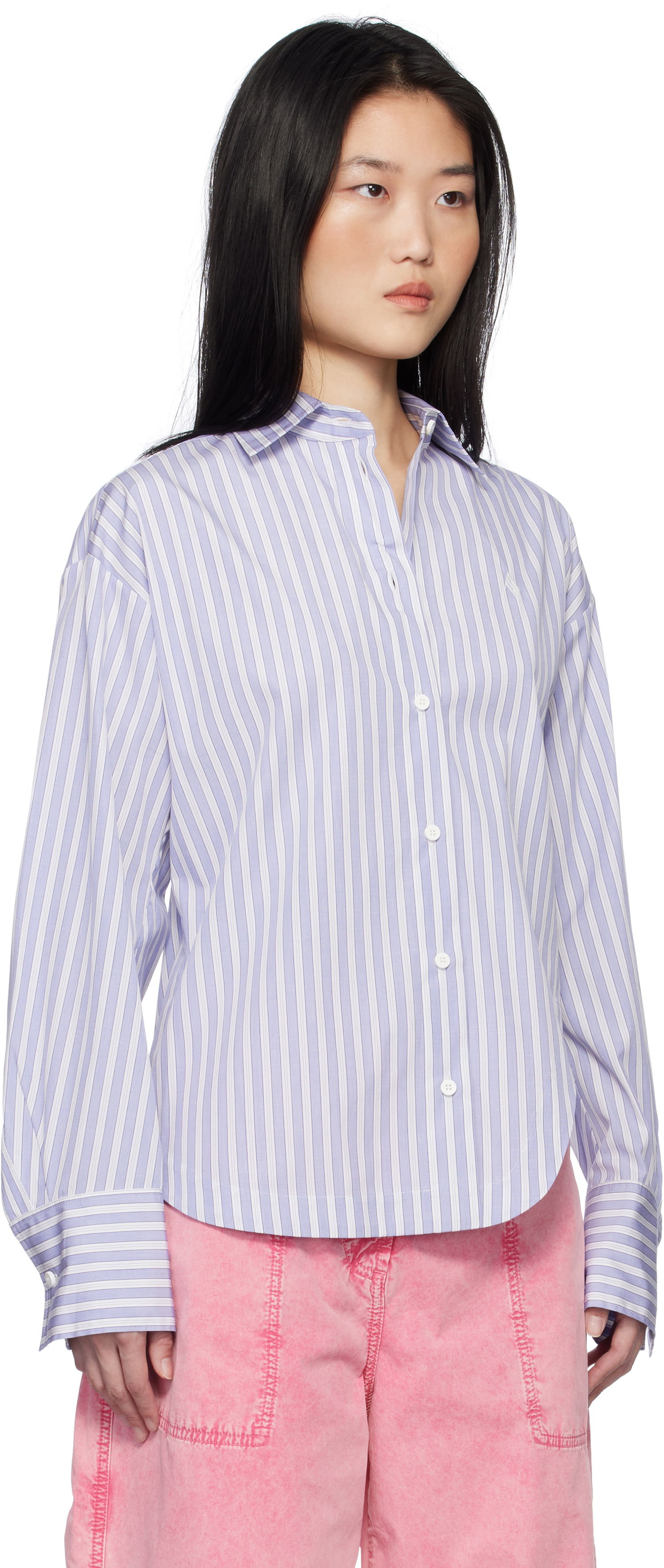 Skjorte The Attico Attico Eliza Striped Shirt Lilla | 250WCH00014 CCC051AA, 1
