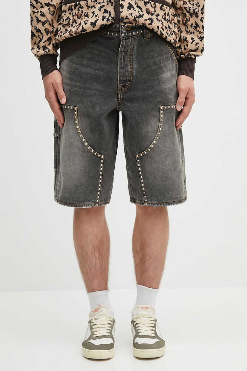 Shorts BAPE A Bathing Ape Studded Heavy Wash Relaxed Fit Denim Shorts Grå | 1L30151303