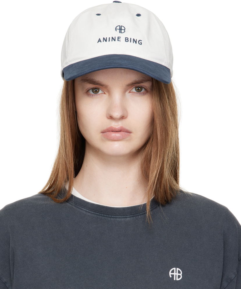 Kasket Anine Bing Anine Bing Jeremy Baseball Cap Hvid | A-12-9084-MTL6