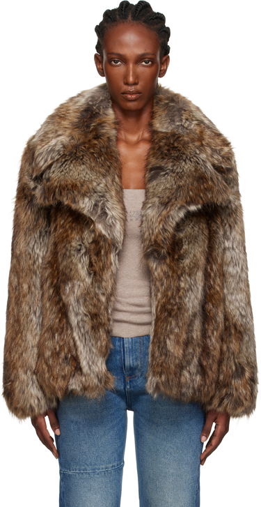 Jakke Maison Margiela MM6 Maison Margiela Hook-Eye Faux-Fur Jacket Brun | S52AM0326 M35464, 0