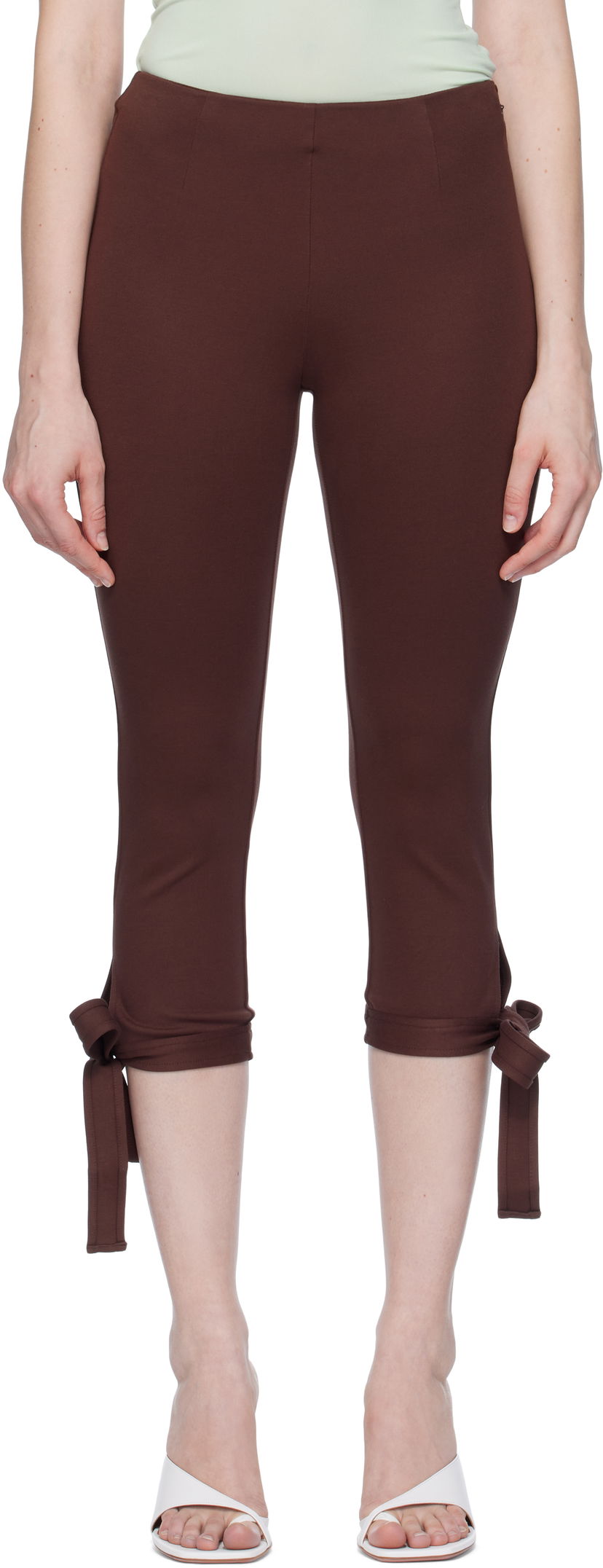 Leggings Miaou Miaou Emma Capri Short Leggings Brun | 1052PONCHO