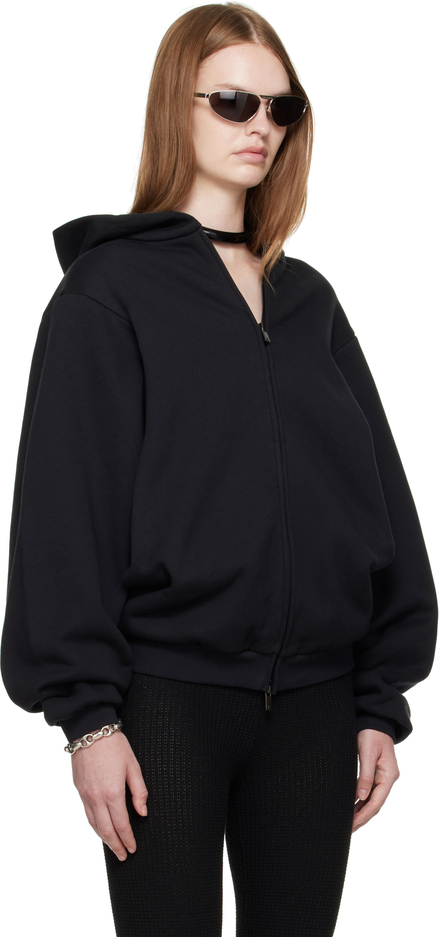 Sweatshirt Fear of God Fear of God ESSENTIALS 90s Fleece Zip-Up Hoodie Sort | 192SP257440FW, 1