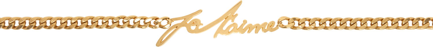 Armbånd Balmain Balmain Brass Chain Belt with "Je t'aime" Script Metalisk | EN1WJ174MBRA, 0