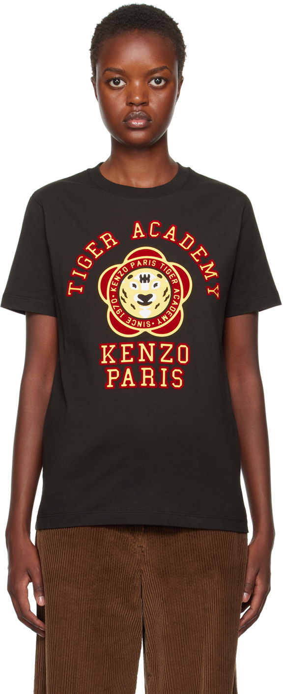 T-shirt KENZO Paris Tiger Academy T-Shirt Sort | FD62TS0724SO, 0