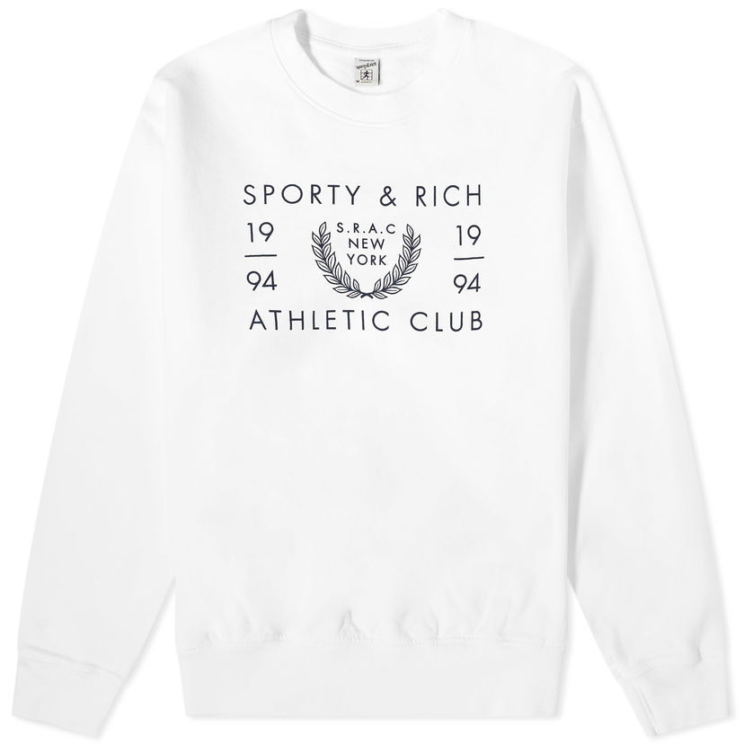 Sweater Sporty & Rich SRAC Crew Sweat Hvid | CRAW2334WH