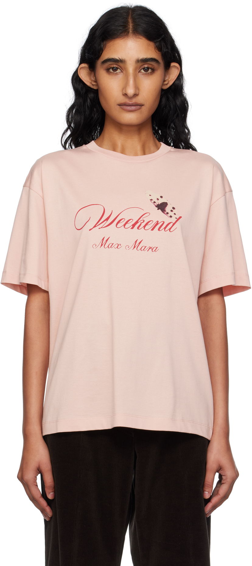 T-shirt Max Mara Weekend Max Mara Radura T-Shirt Lyserød | 2515971032600