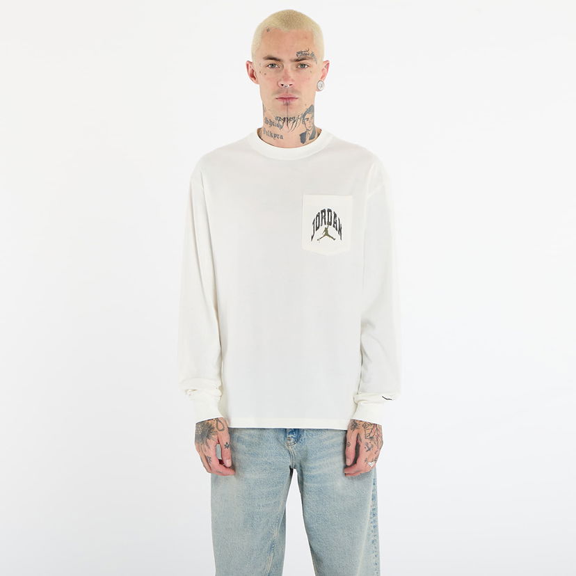 T-shirt Jordan Brooklyn Realtree Long-Sleeve Pocket Crew Neck Hvid | HV4567-133