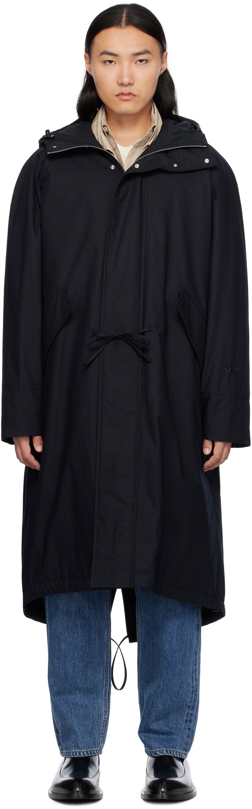 Parka Jil Sander Hooded Coat Mørkeblå | J47AA0114_J45039
