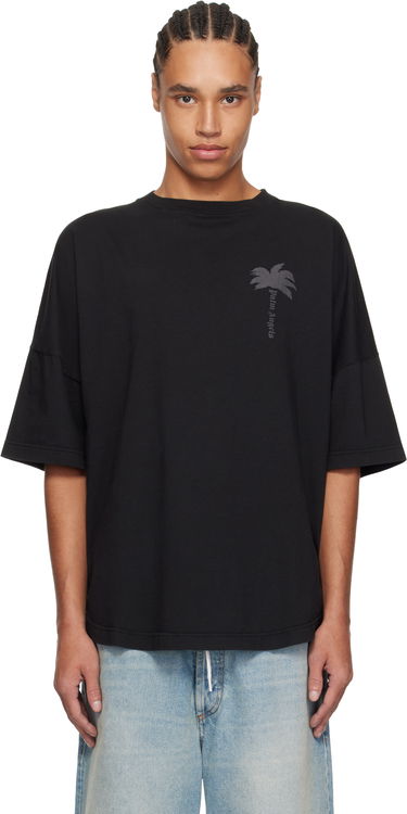 T-shirt Palm Angels Palm Angels Palms Over T-Shirt Sort | PMAA002S25JER0041313, 0
