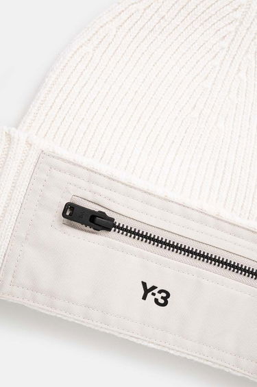 Beanie Y-3 Nylon Patch Beanie Beige | JI9282, 1
